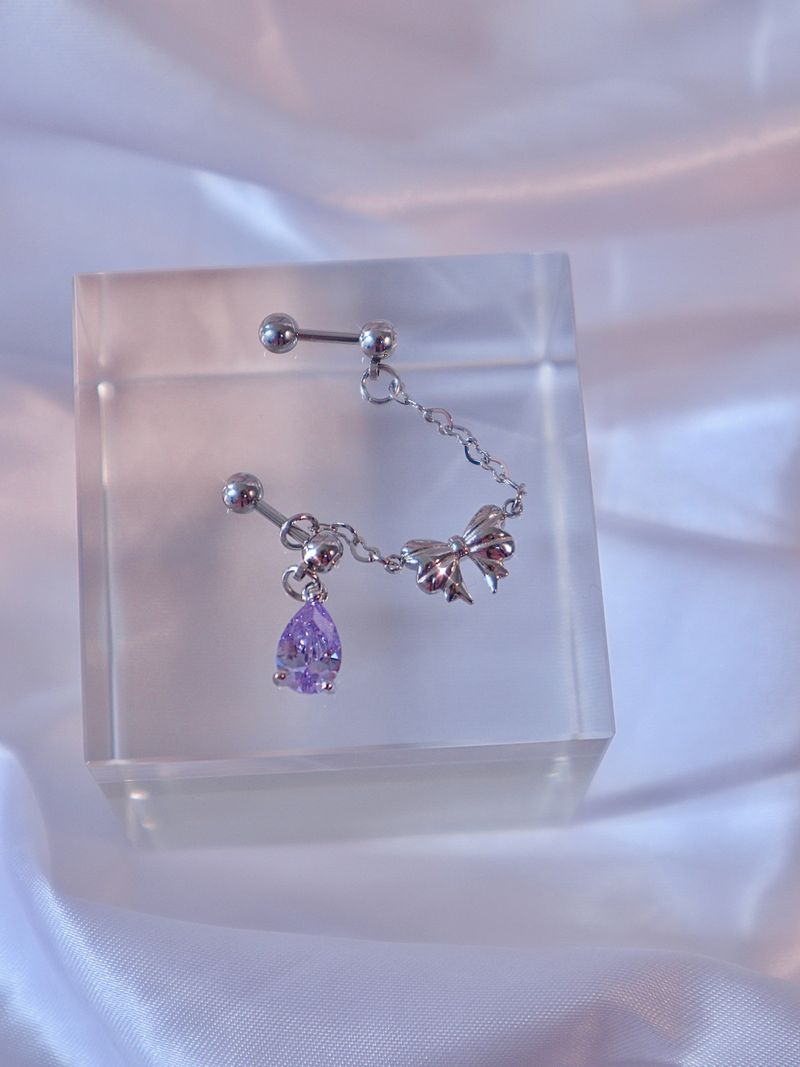 violet ribbon piercing