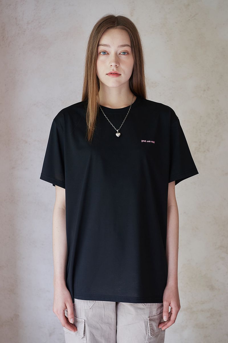 ROUND LOGO OVERSIZED T-SHIRTS_2COLORS