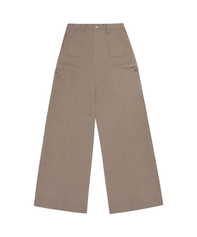MINI POCKET WIDE COTTON PT BEIGE