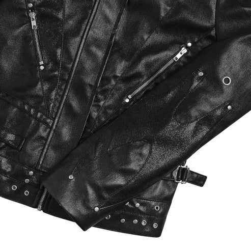"KNIGHT CLUB LEATHER JACKET"