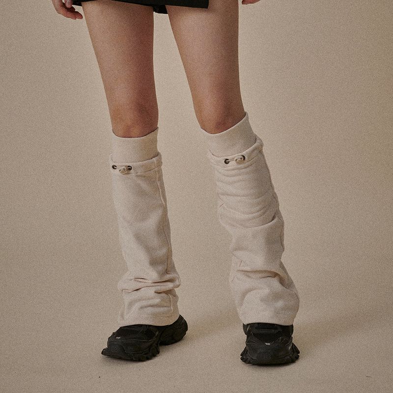 Drawstring Cotton Leg Warmers (3Colors)