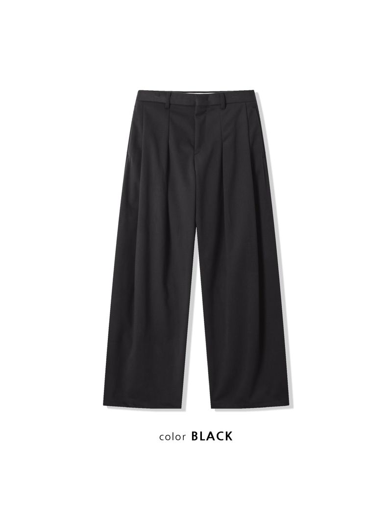M2 WOOL REVERSE TUCK SLACKS