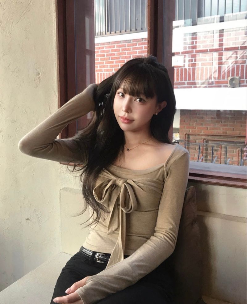 cloudemotion(クラウドエモーション)の「pore glam up ribbon square tee(Tops)」