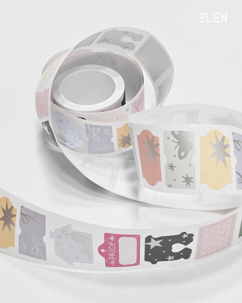 GLENの「Silver Foil Label Writable Paper Kiss Cut Tape（Miscellaneous Goods/Stationery）」