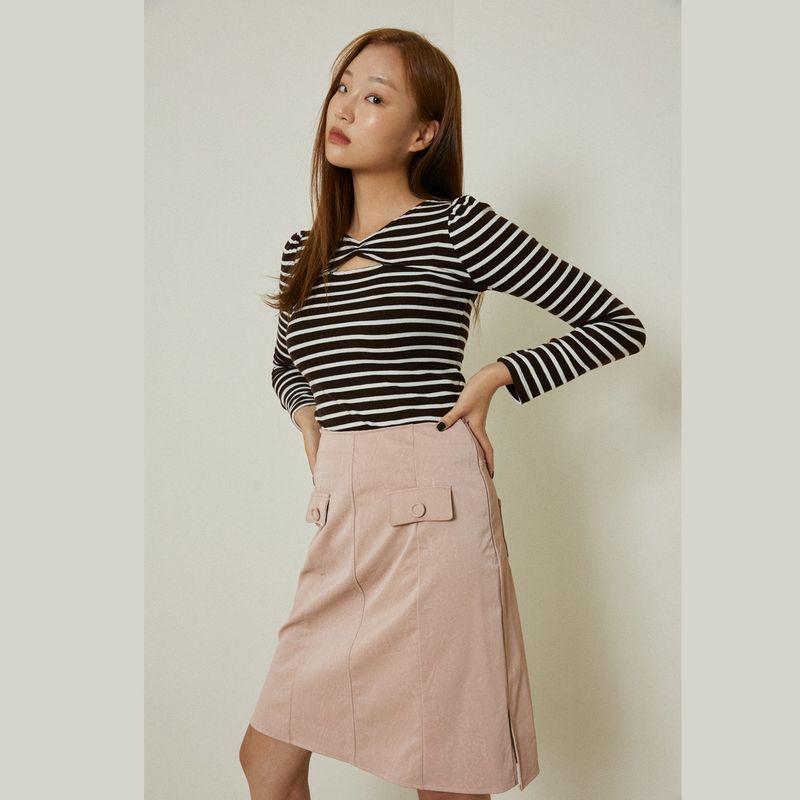 Amber stripes T-shirts (brown)