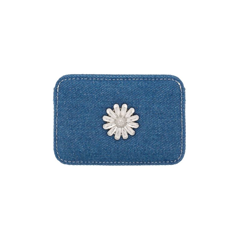 Daisy Slim Mini Transportation Card Wallet denim
