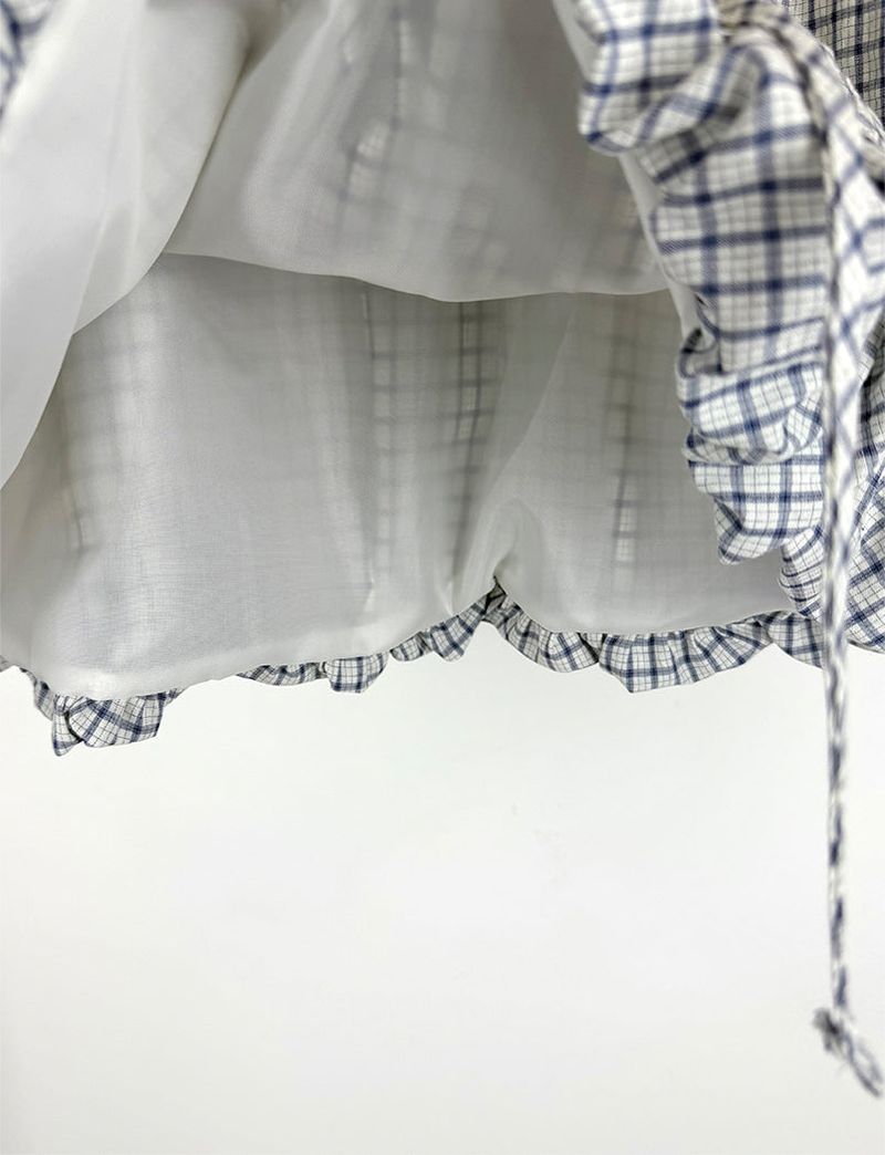 CHECK BALLOON SKIRT (2C)