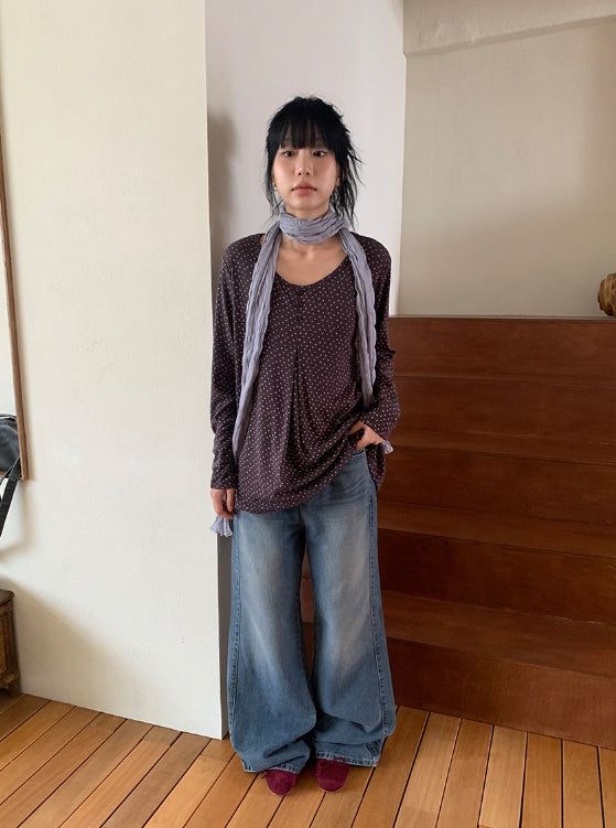 Maxs Basic Wide Bootcut Denim Pants
