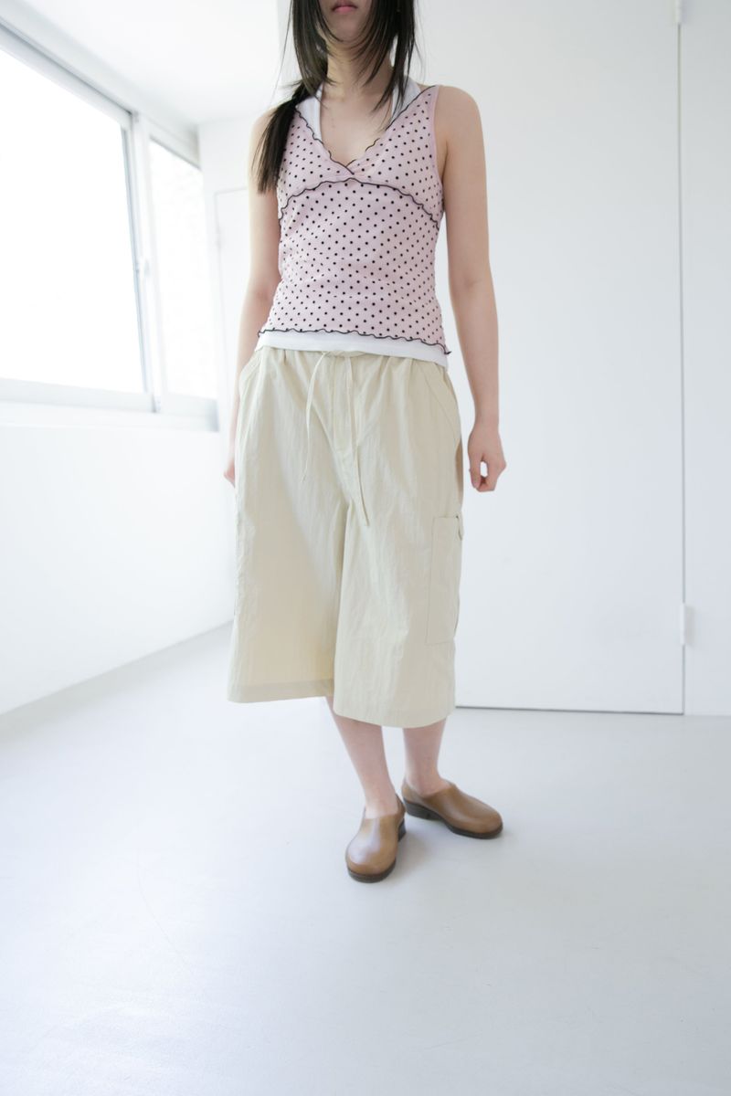nylon button pocket bermuda pants(3colors)