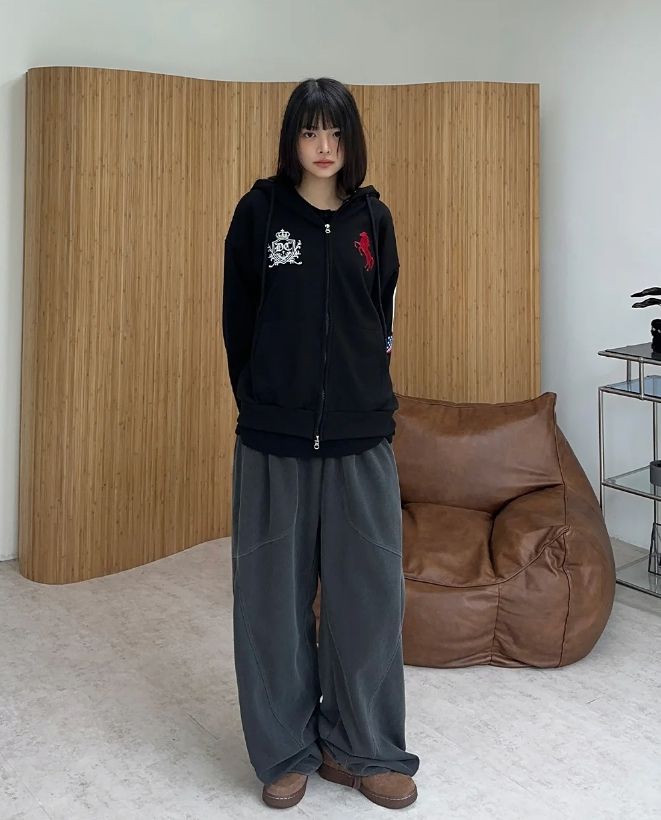 Mars Pigment Cut-out Wide Pants