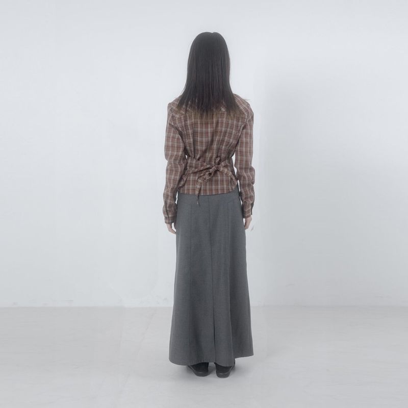 Check tied shirt 005