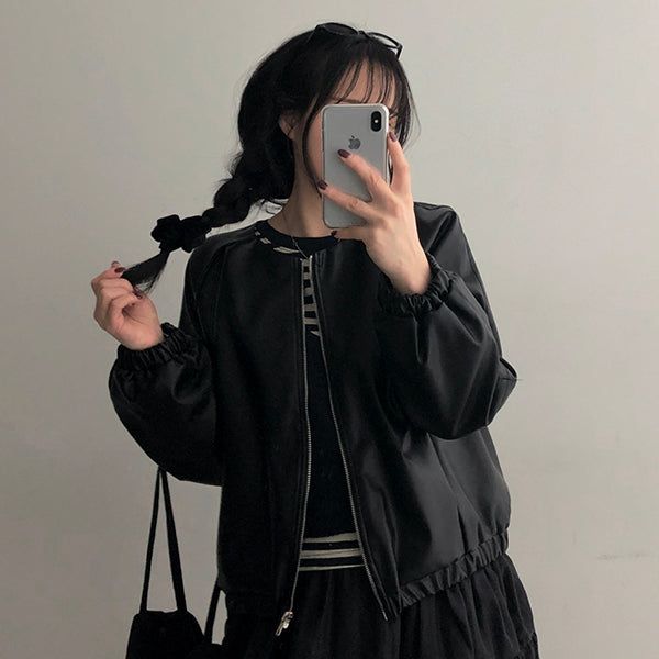 hijjoo(ハイチュー)の「luxe no collar leather jacket(Jackets/Outerwear)」