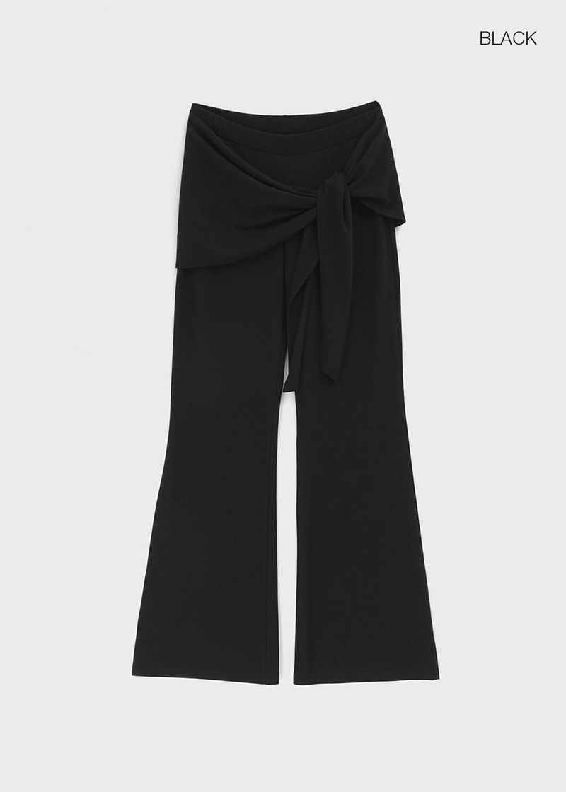 [MADE] Lofrom Set - Bootcut Pants, Layered Wrap