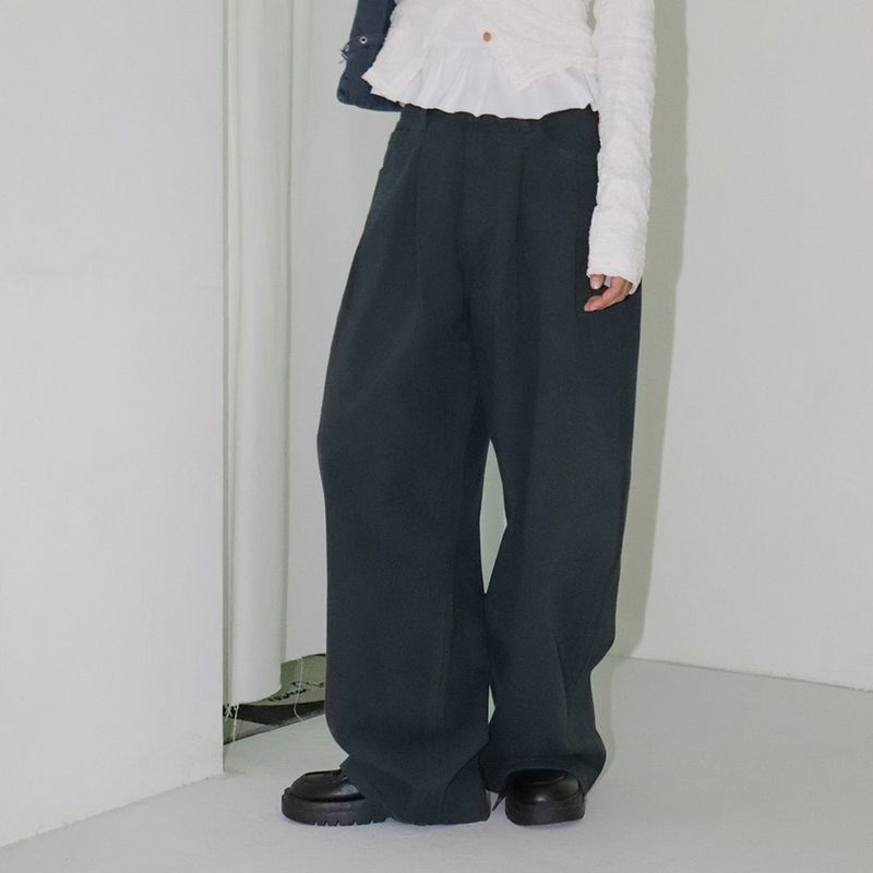 [MADE] Deeping two-pintuck maxi wide pants