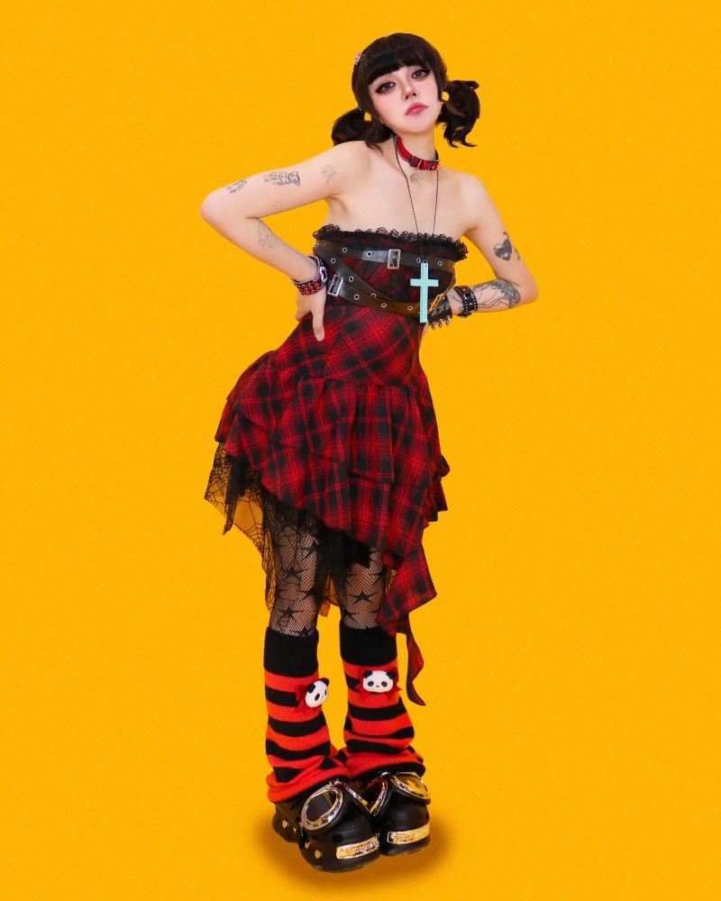 red check puppy choker
