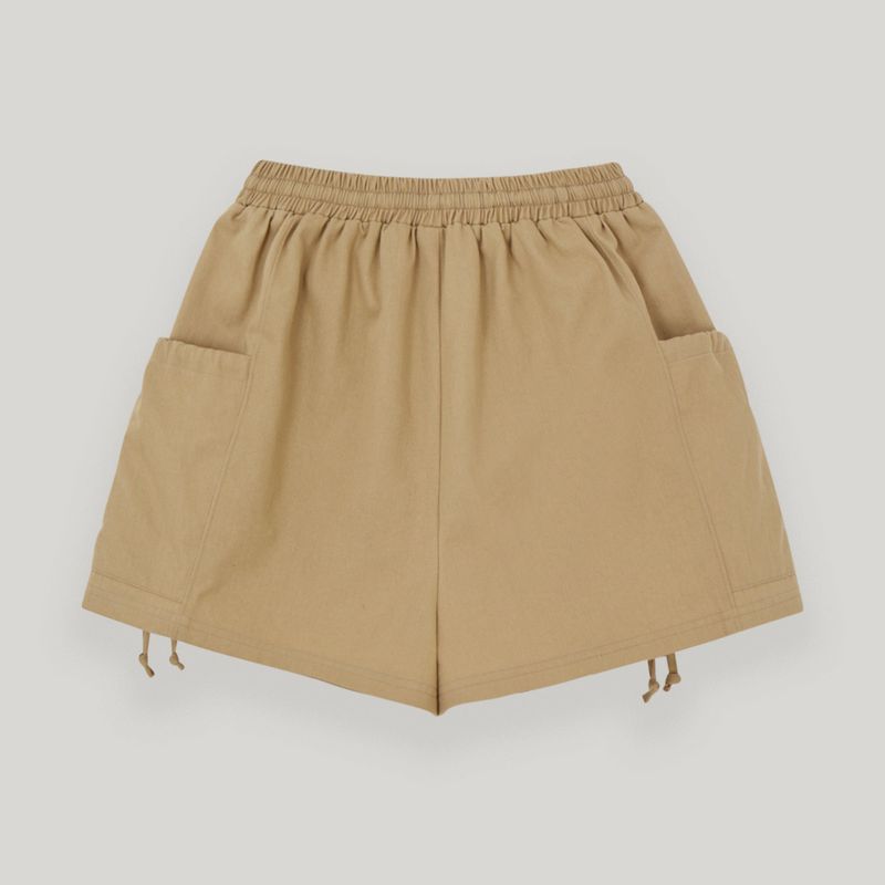 Beige Big Pocket Short