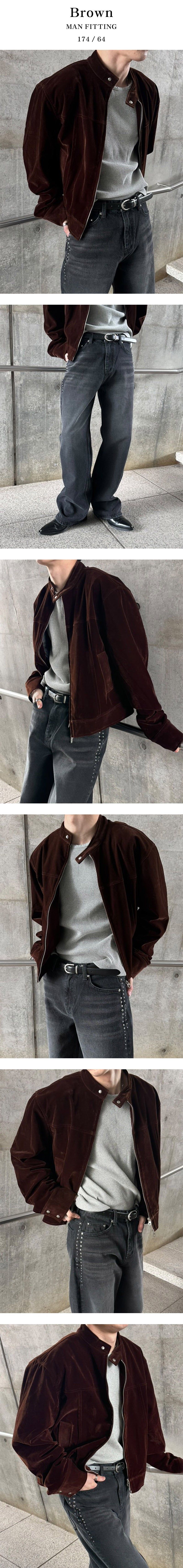 [S/F] Suede crop biker jacket(2color)