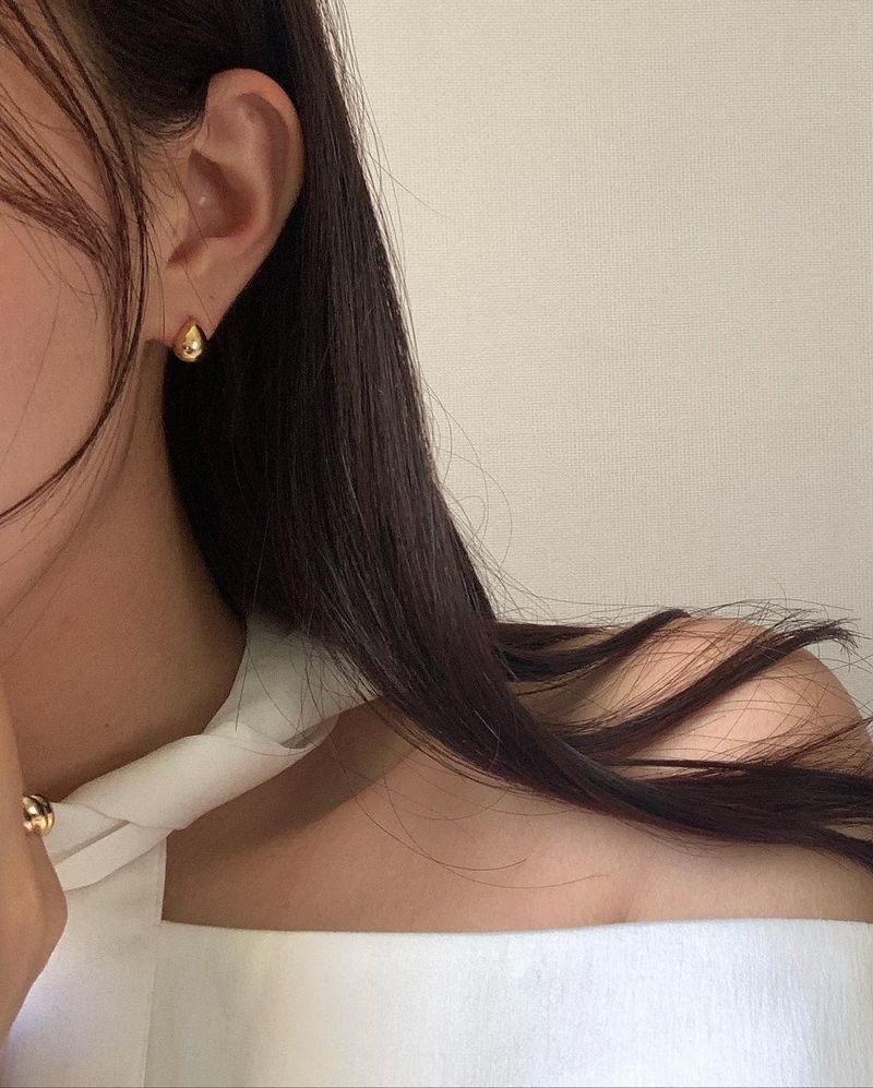 (silver925) Tears earrings *gold