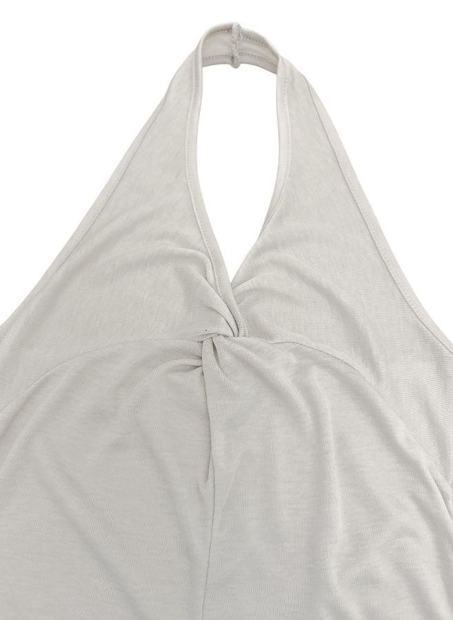 Wishia See-through Twisted Halter Top