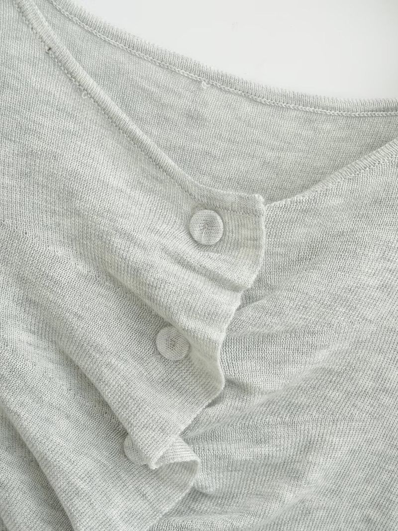 Elodie Ruffle Button Cardigan