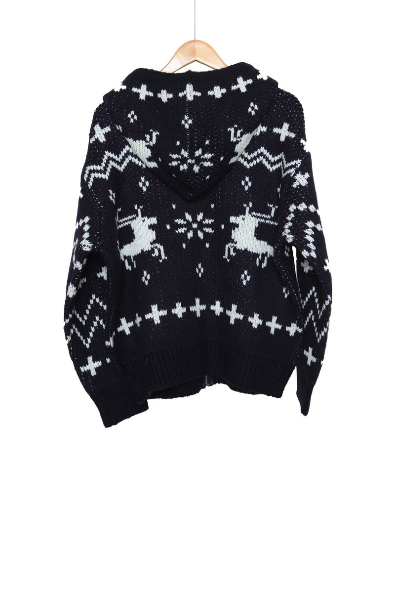 Nordic Knit Hood Zip-Up