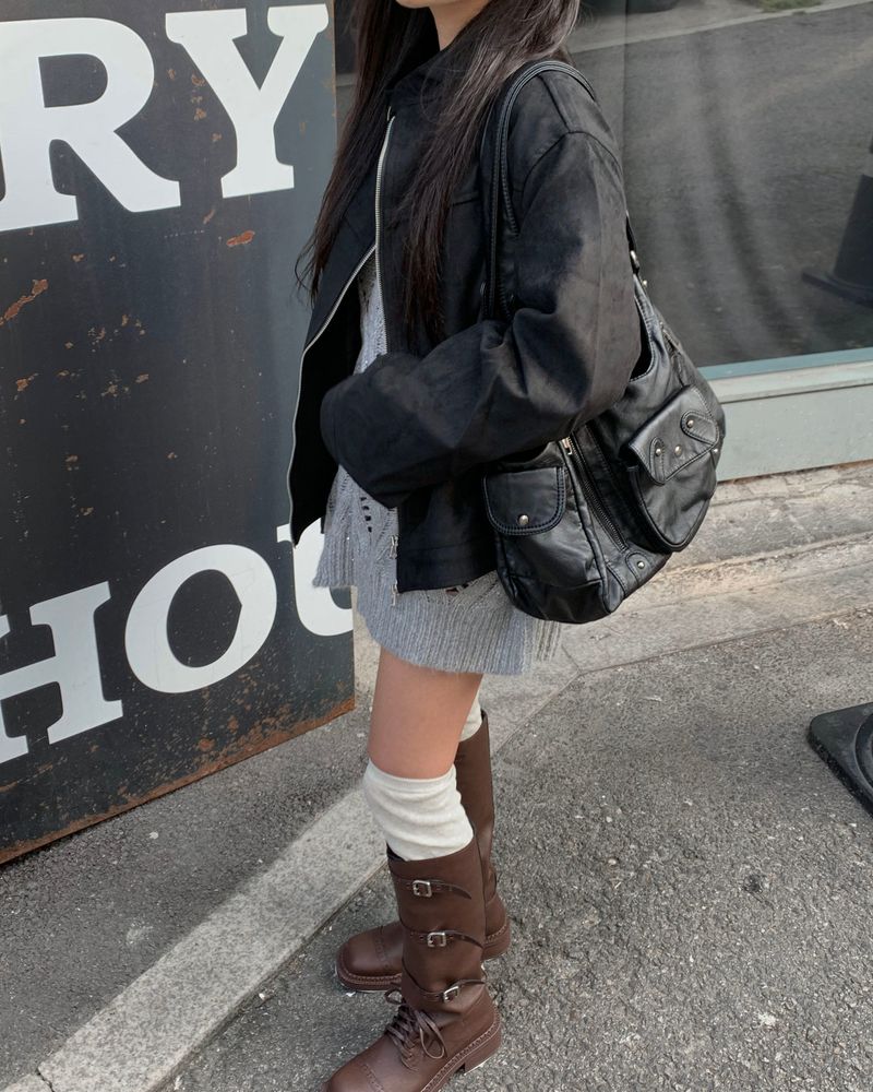 Devided suede jacket