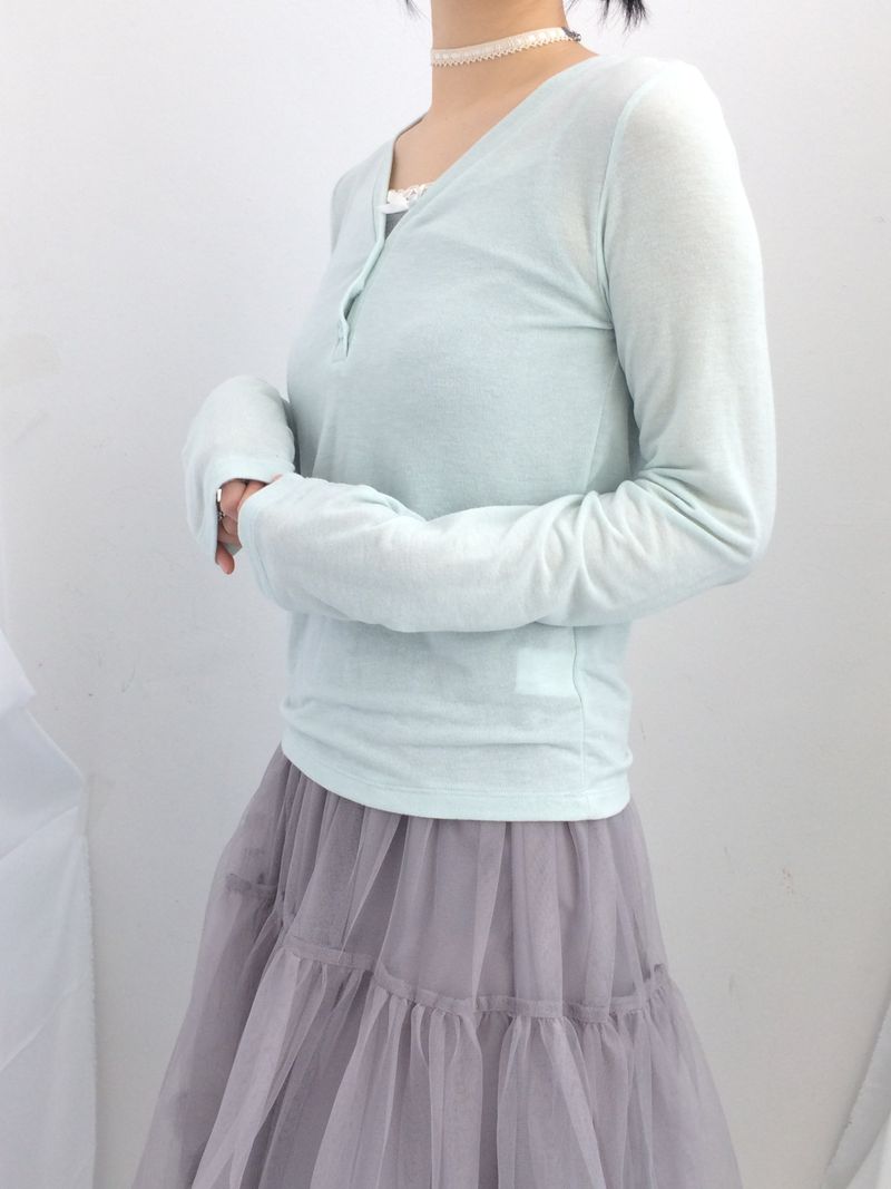 soft shirring frill skirt