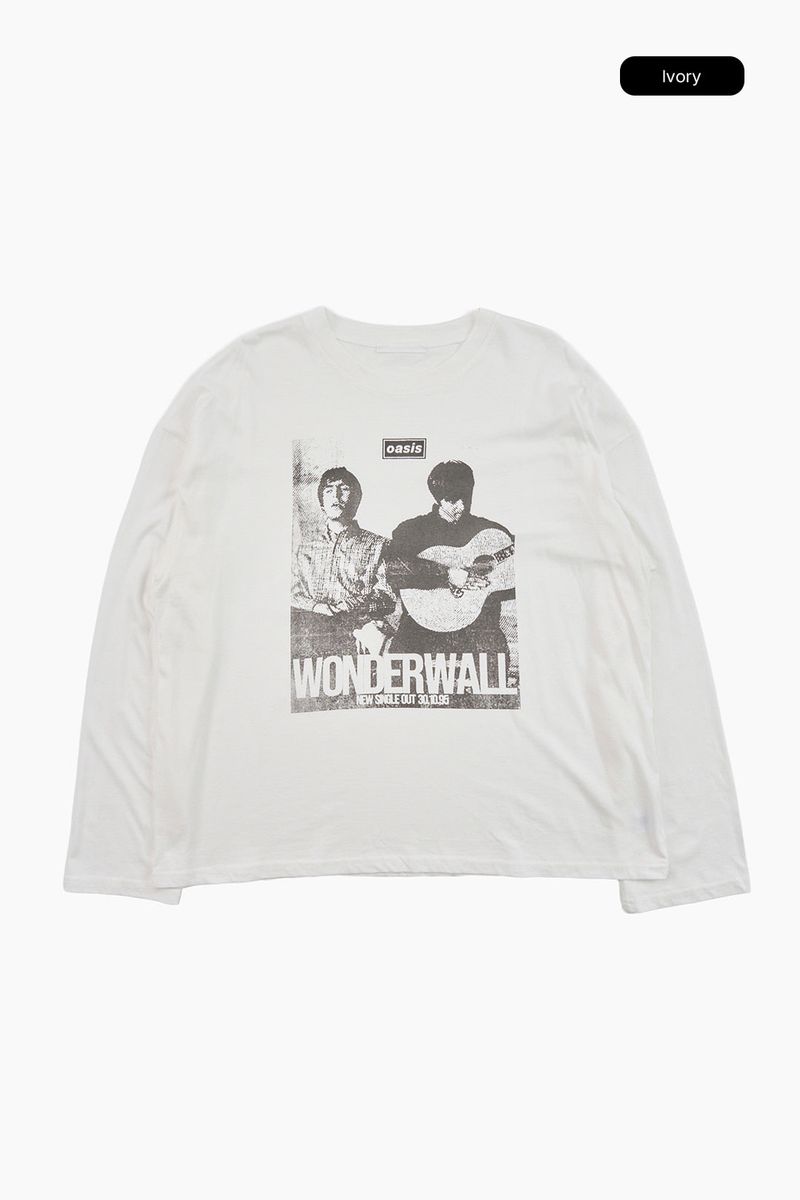 エバーオアシスプリンティング長袖Tシャツ