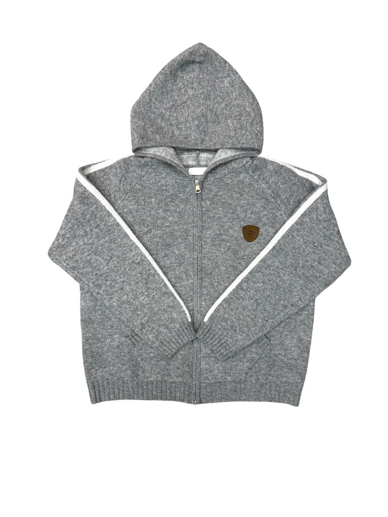 Veln Patch Knit Hooded Zip-Up (3 colors)