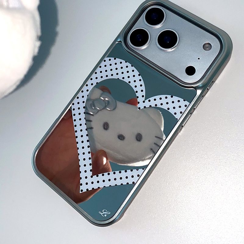 [MADE] HEART DOT PHONE CASE (black mirror bumper)