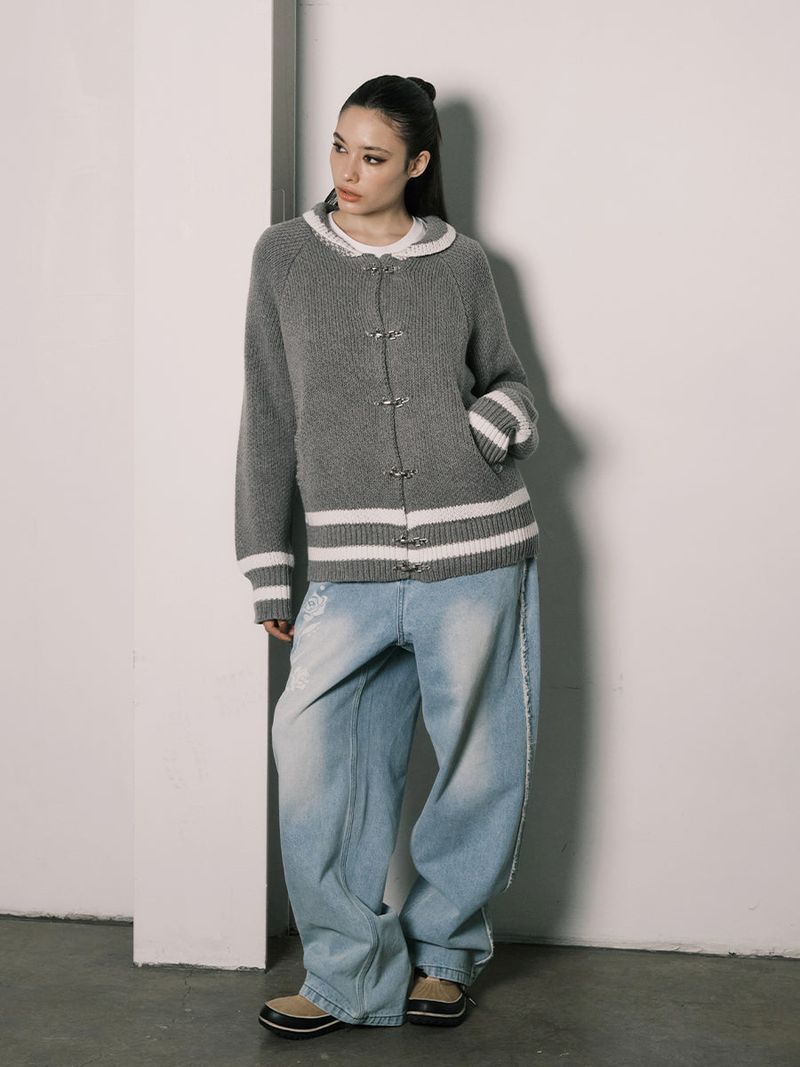 LATCH COWICHAN CARDIGAN (GREY)