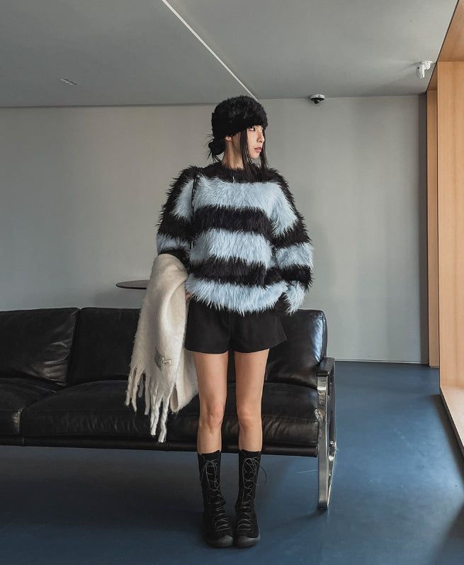 Haze Stripe Mohair Knit
