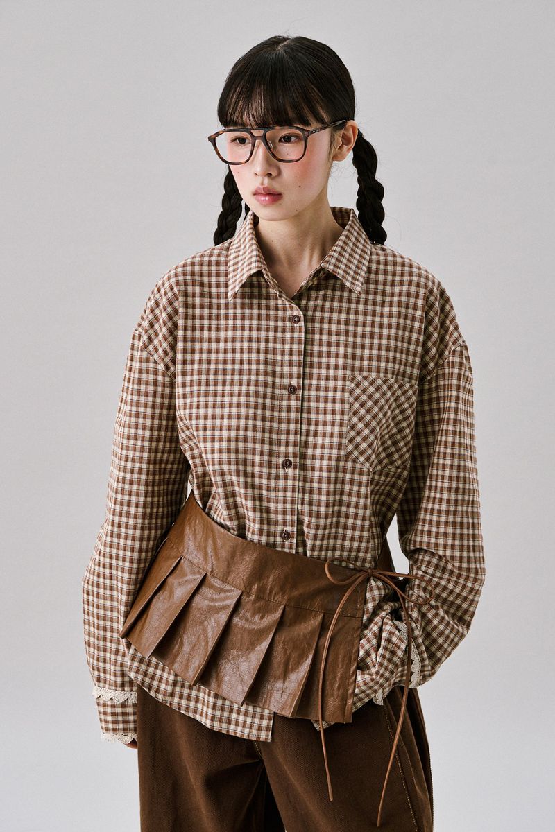 Leather Skirt Belt [Brown]