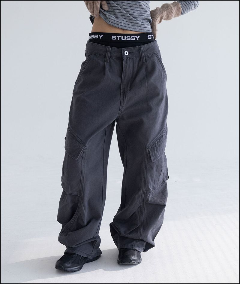 Koke pigment cotton cargo pants