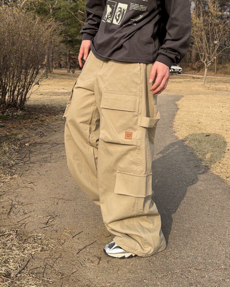 Utility Patch Wide Cargo Pants