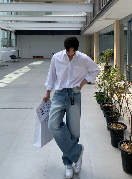 Eden 535 Retro Washed Long Wide Denim