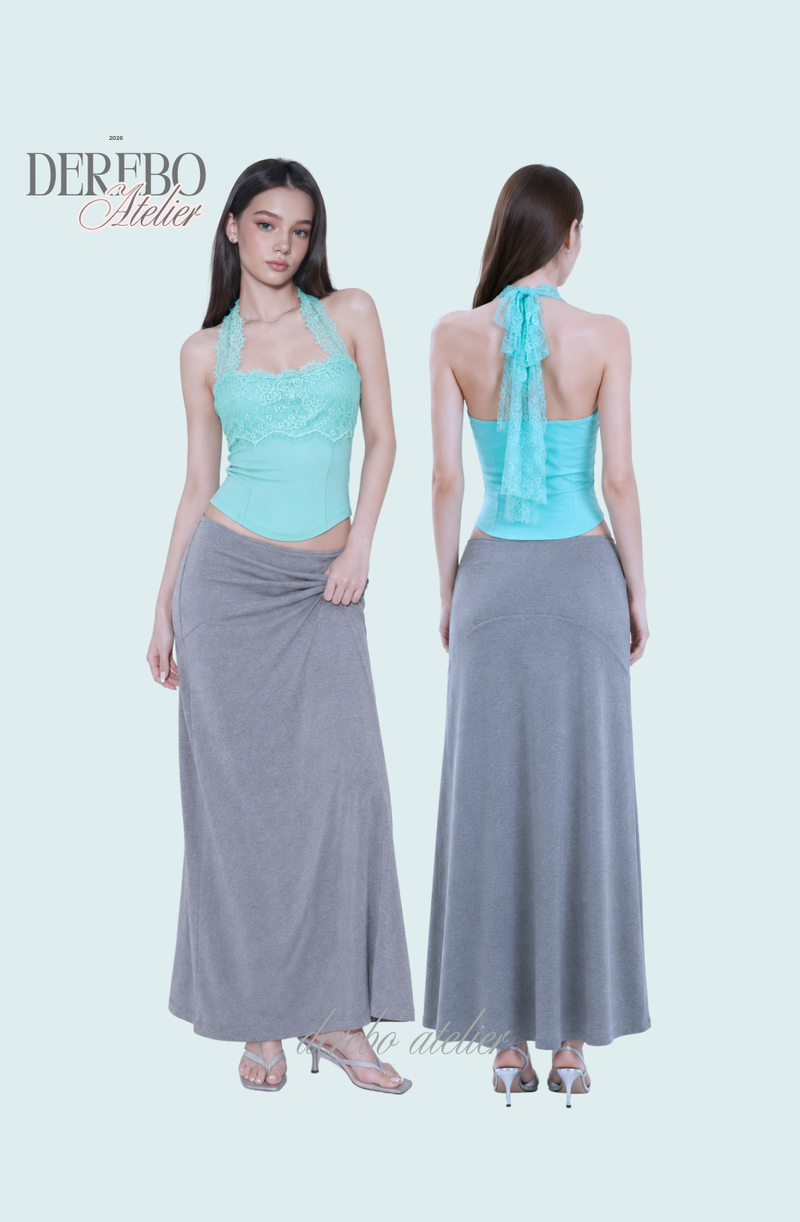 Tinkerbell Mint Lace Halter Neck Top