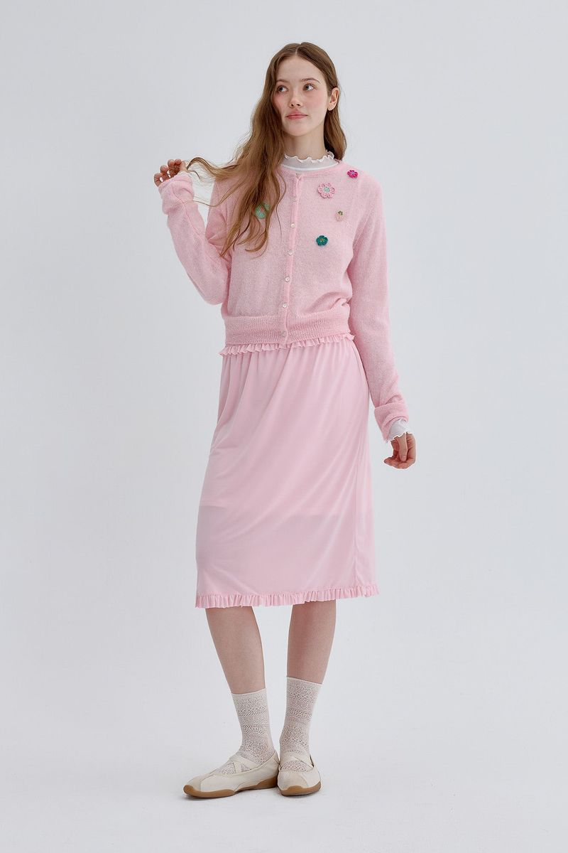 Petal Knit Cardigan [Pink]