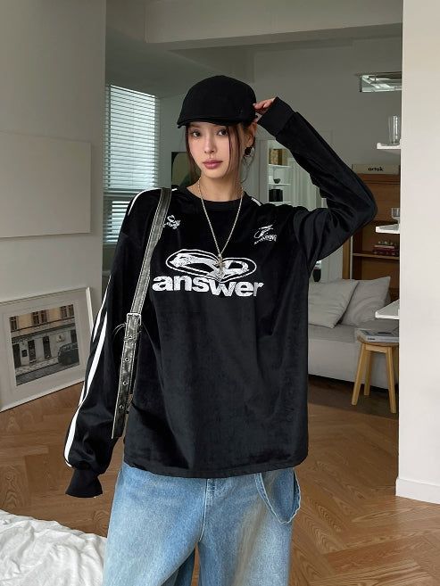 Aensseo Velvet Track Over Tee
