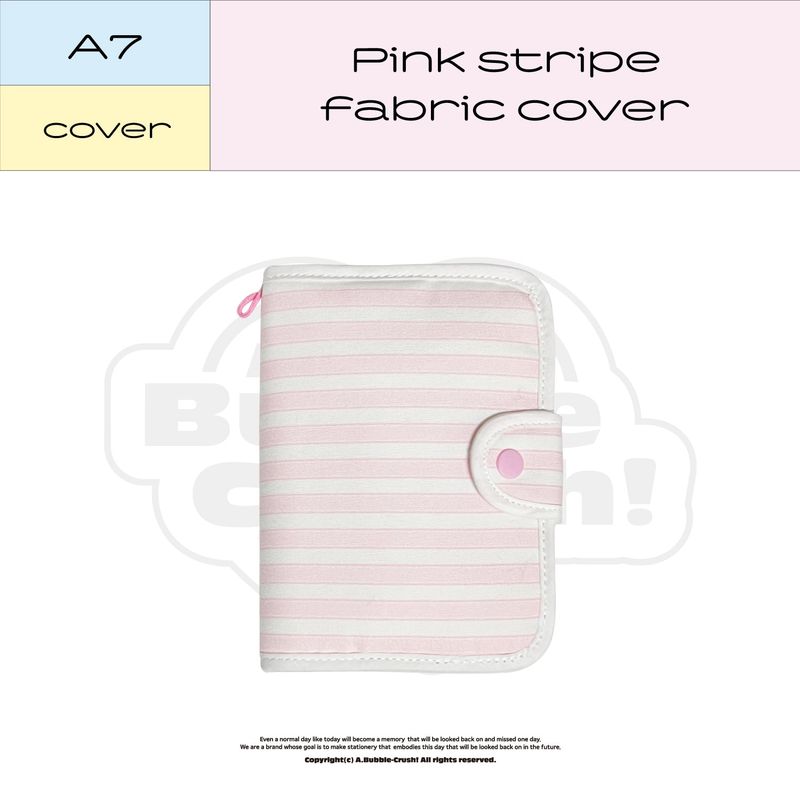 abubblecrush（アバブルクラッシュ）の「A7 ピンクストライプファブリックカバー（スマホグッズ/小物）」