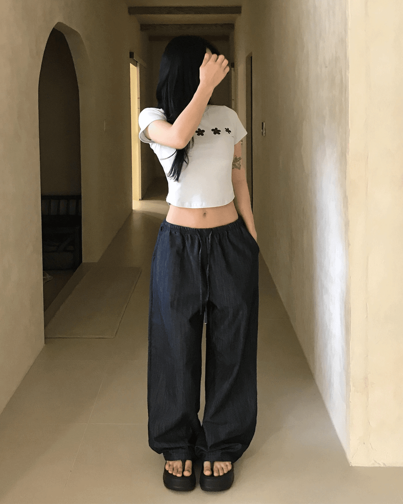 GUSTA（グスタ）の「Summer Coast Non-Fade Cool Denim Wide Pants（Pants）」