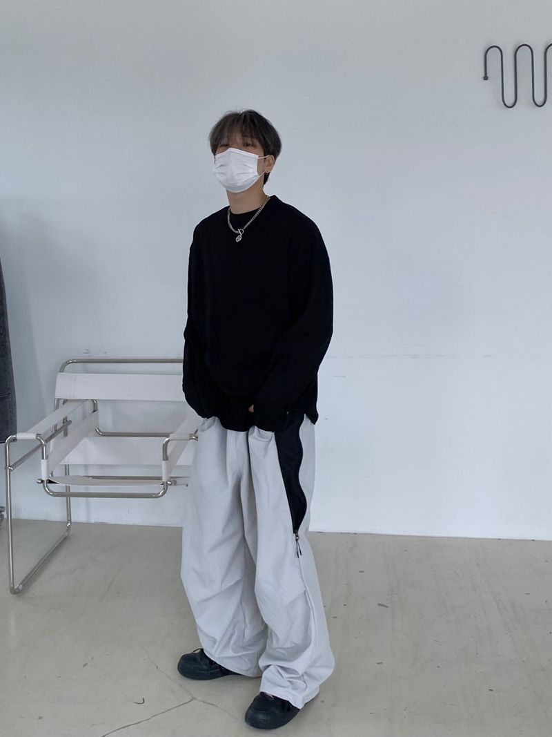 Color color zipper balloon pants 2C