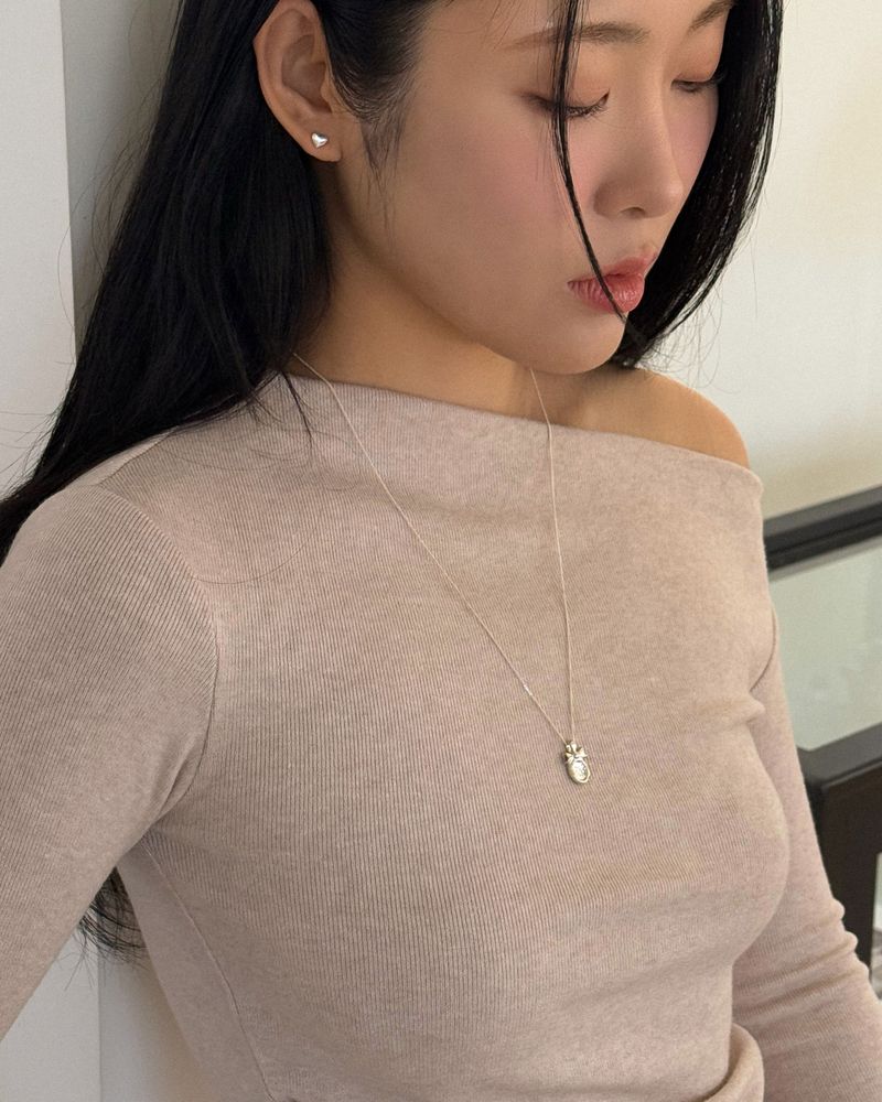 Sorbet heart earring (silver)