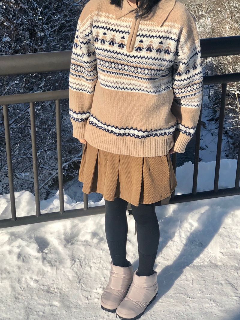 Acorn pleats skirt