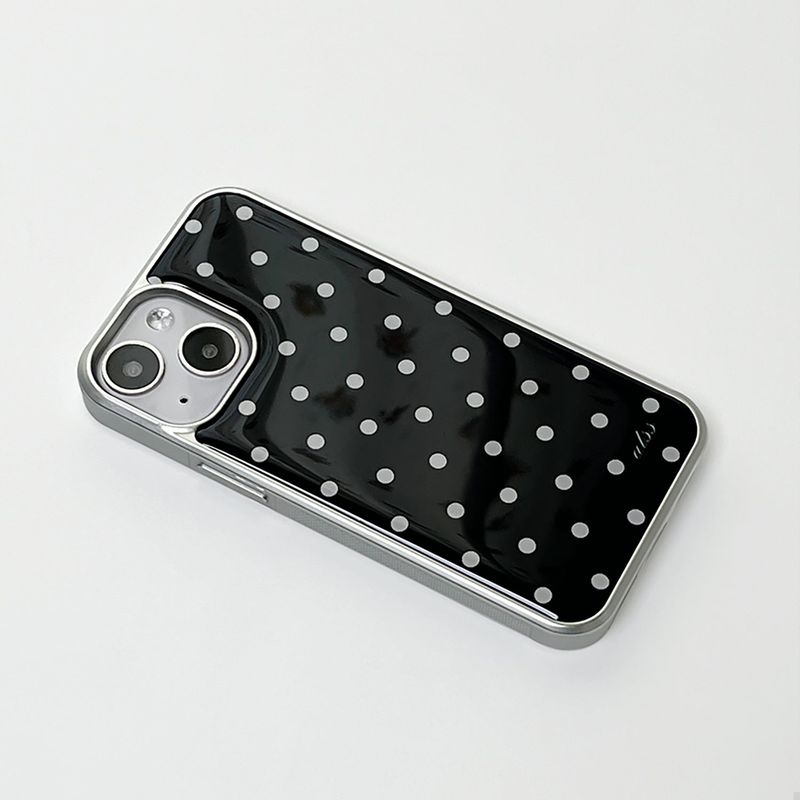 dot epoxy silver bumper case(black)