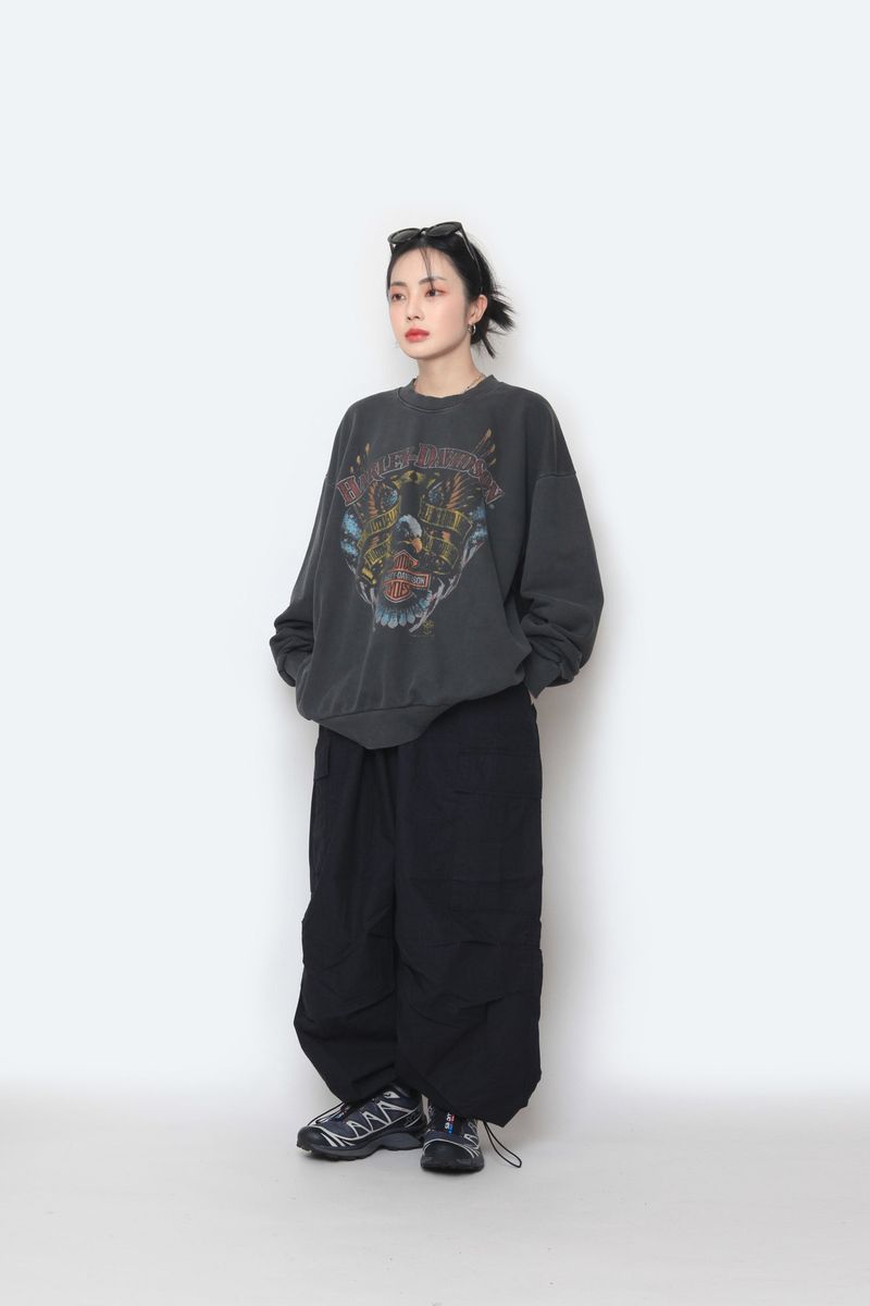 Cotton Balloon Cargo Pants