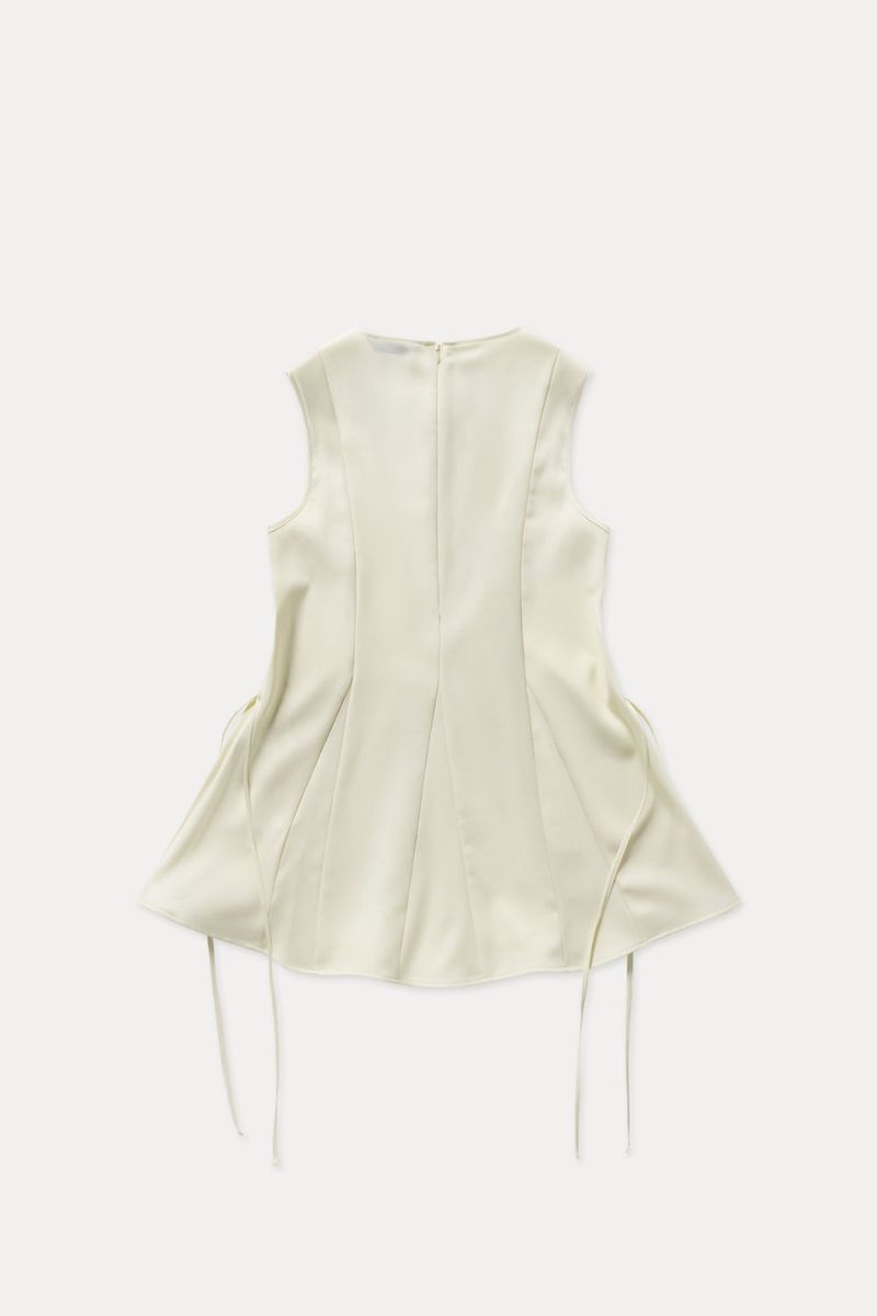 Scrunch Flare Sleeveless_Ivory