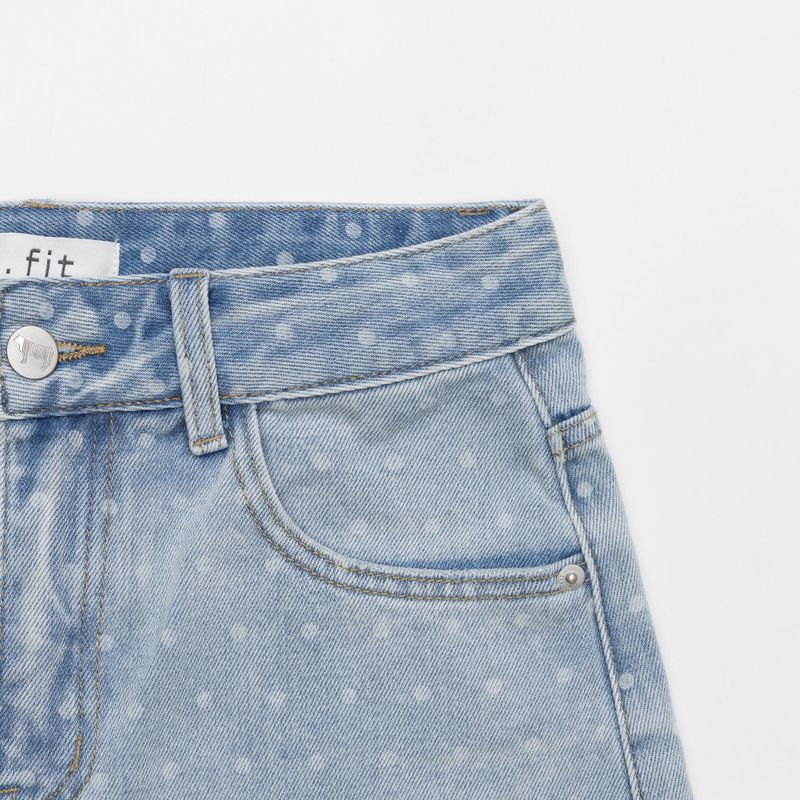LIGHT BLUE DOT DENIM PANTS 21101