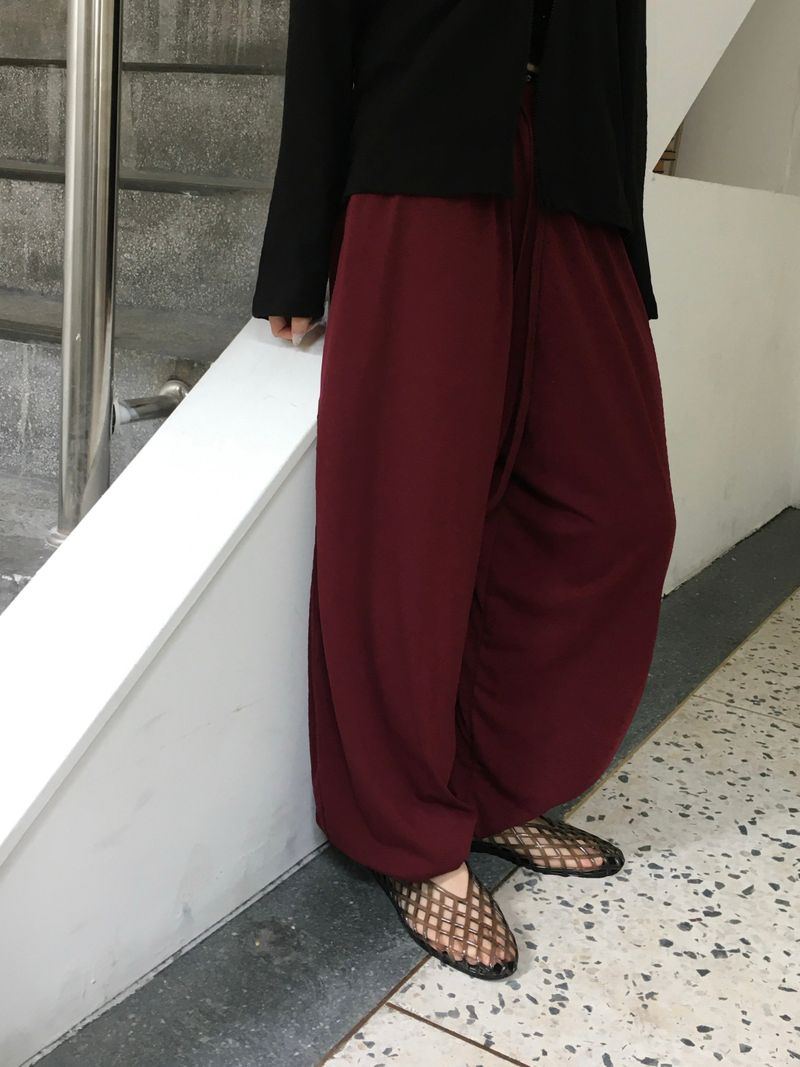 Harem Rayon Wide Banding Pants (3c)