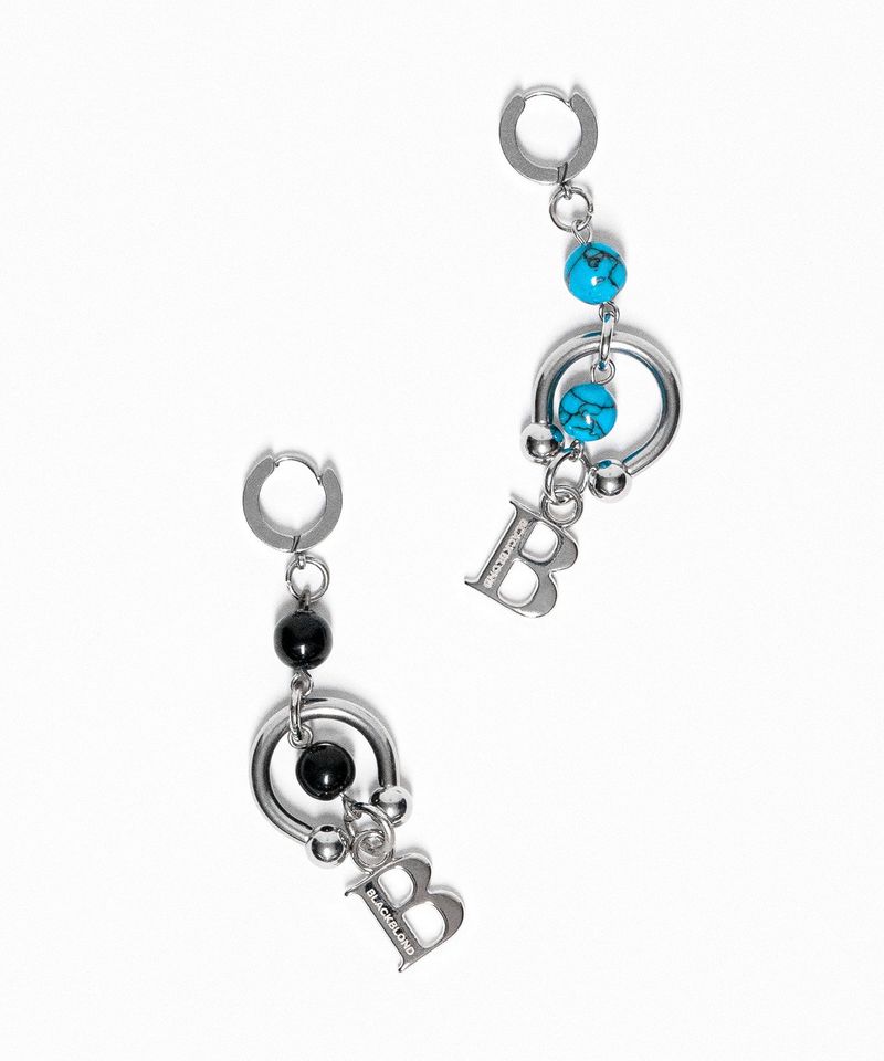 BBD Stone Ball B Logo Earring (Silver&Turquoise)